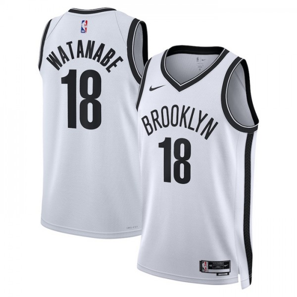 Brooklyn Nets Trikot Yuta Watanabe 18 Nike 2022-23 Association Edition Weiß Swingman - Herren Brooklyn Nets Trikot Yuta Watanabe 18 Nike 2022-23 Association Edition Weiß Swingman - Herren